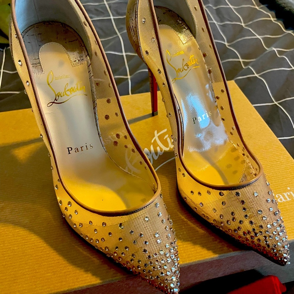 Christian Louboutin Follies Strass 100 heels - NEW in original box and dust bag